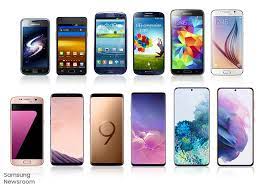 Range of Samsung Galaxy Mobile phones.